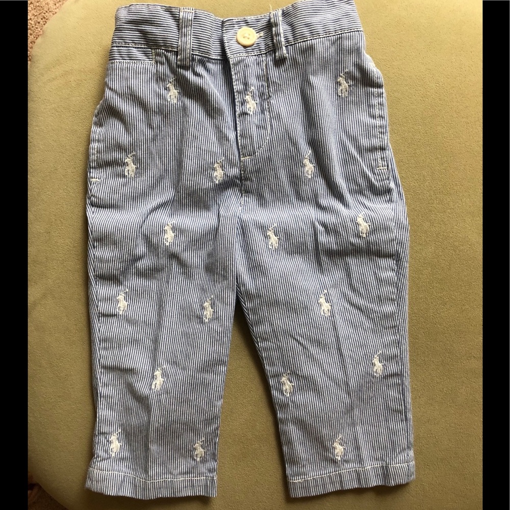 Seersucker polo logos pants
